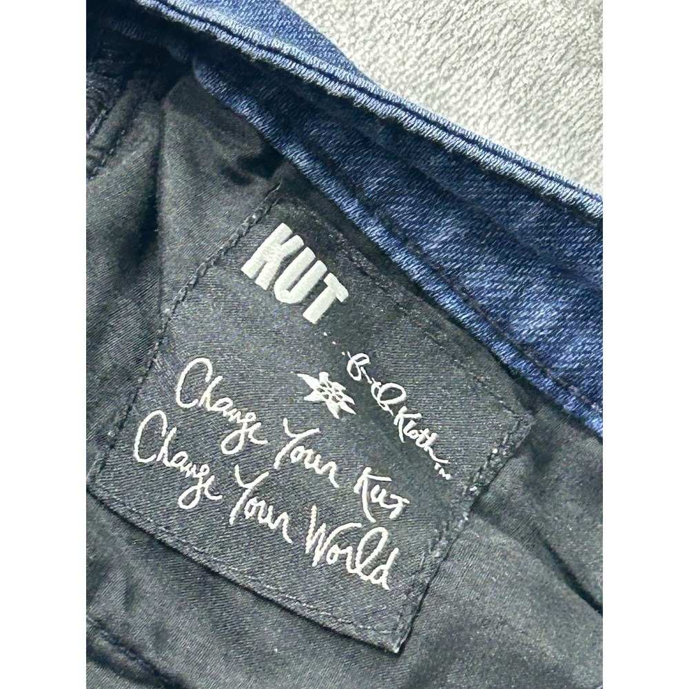 Kut From The Kloth Y2K Jeans Women Sz 10 Dark Blue Skinny Stretch Denim Mid Rise - Picture 7 of 13